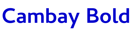 Cambay Bold 字体